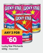 Lucky Star Pilchards-For Any 3 x 400g