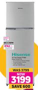 Hisense 161L Top Freezer Fridge Silver H220TTS