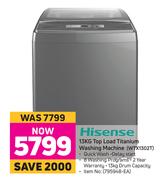 Hisense 13Kg Top Load Titanium Washing Machine WTX1302T