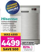 Hisense 13 Place Dishwasher (S/Steel) H13DESS