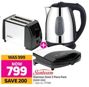 Sunbeam Stainless Steel 3 Piece Pack SSSP-300