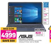 Asus 39cm Intel Celeron Notebook-Each