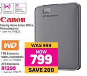 WD 2TB Elements WDBUZG0010BBK
