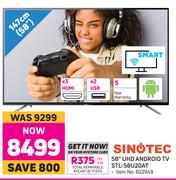 Sinotec 147cm (58") UHD Android TV STL-58U20AT 