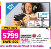 LG 109cm (43") FHD Smart ThinQ AI TV 43LM6370PVA.AFB