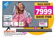 Sinotec 139cm (55") UHD Android TV STL-55U20AT + 2.0 Channel Soundbar System SBS-688