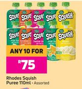 Rhodes Squish Puree Assorted-For Any 10 x 110ml