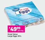Great Value Large Eggs-30's Per Tray