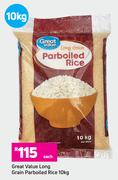 Great Value Long Grain Parboiled Rice-10Kg Each