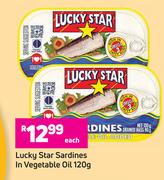 Lucky Star Sardines In Vegetable Oil-120g Each