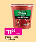 Rhodes Tomato Puree-240g Each