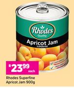 Rhodes Superfine Apricot Jam-900g Each