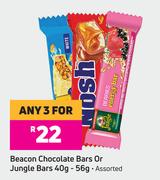 Beacon Chocolate Bars Or Jungle Bars Assorted-For 3 x 40g / 56g