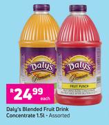 Daly's Blended Fruit Drink Concentrate Assorted-1.5Ltr Each