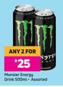 Monster Energy Drink Assorted-For Any 2 x 500ml