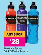 Powdered Sports Drink Assorted-For Any 3 x 500ml
