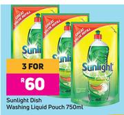 Sunlight Dish Washing Liquid Pouch-For 3 x 750ml