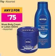 Nivea Body Cream Or Lotion Assorted-For 2 x 400ml