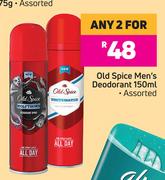 Old Spice Men's Deodorant Assorted-For 2 x 150ml