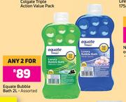 Equate Bubble Bath Assorted-For 2 x 2L