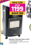 Logik Roll About 3 Panel Gas Heater LM1105