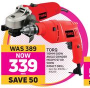 Torq 115mm 500W Angle Grinder MCOP1727 Or 500W Impact Drill-Each