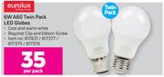 Eurolux 6W A60 Twin Pack LED Globes - Twin Pack