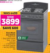 Defy Stove Black BLK DSS512