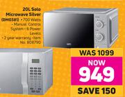 Defy 20L Solo Microwave Silver DMO381