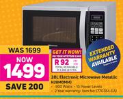Hisense 28L Electronic Microwave Metallic H28MOMM