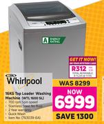 Whirlpool 16Kg Top Loader Washing Machine WTL 1600 SL