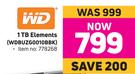 WD 1TB Elements WDBUZ0010BBK