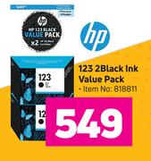HP 123 2 Black Ink Value Pack