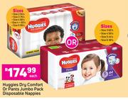 Huggies Dry Comfort Or Pants Jumbo Pack Disposable Nappies-Each