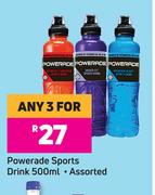 Powerade Sports Drink (Assorted)-For Any 3 x 500ml