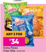 Simba Potato Chips (Assorted)-For Any 3 x 120g