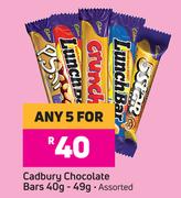 Cadbury Chocolate Bars (Assorted)-For Any 5 x 40g/49g