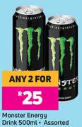 Monster Energy Drink (Assorted)-For Any 2 x 500ml