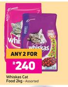 Whiskas Cat Food (Assorted)-For Any 2 x 2Kg