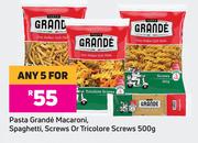 Pasta Grande Macaroni, Spaghetti, Screws Or Tricolore Screws-For Any 5 x 500g