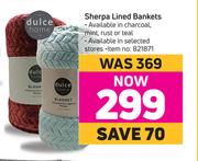 Dulce Home Sherpa Lined Blankets