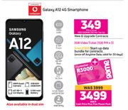 Samsung Galaxy A12 4G Smartphone-On Red 500MB 50 Min Top Up