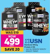 USN Hardcore Whey Protein-2Kg Each