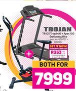 Trojan TR105 Treadmill + Apex 100 Stationery Bike-For Both