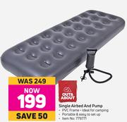 Out & About Single Airbed & Pump