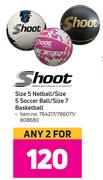 Shoot Size 5 Netball/Size 5 Soccer Ball/Size 7 Basketball-For Any 2