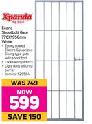 Xpanda Econo Shootbolt Gate White 770 x 1950mm 