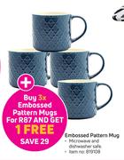 Embossed Pattern Mugs-For 3