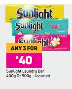 Sunlight Laundry Bar (Assorted)-For Any 3 x 400g/500g