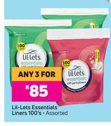 Lil-Lets Essentials Liners (Assorted)-For Any 3 x 100's